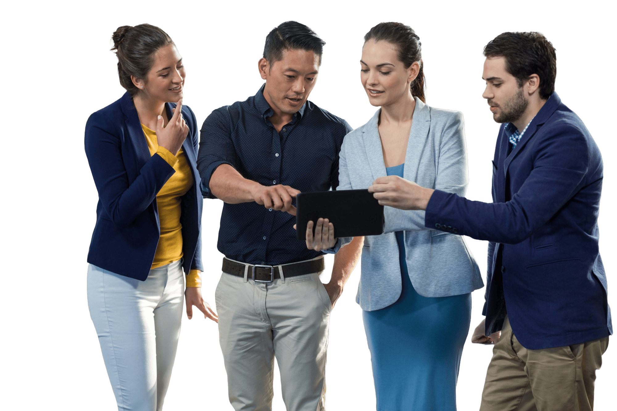 team - businesspeople-discussing-over-digital-tablet-2023-11-27-04-55-22-utc